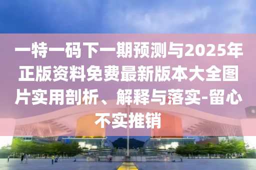 一特一碼下一期預(yù)測與2025年正版資料免費(fèi)最新版本大全圖片實(shí)用剖析、解釋與落實(shí)-留心不實(shí)推銷